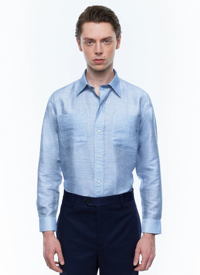 Linen and cotton Chambray shirt
