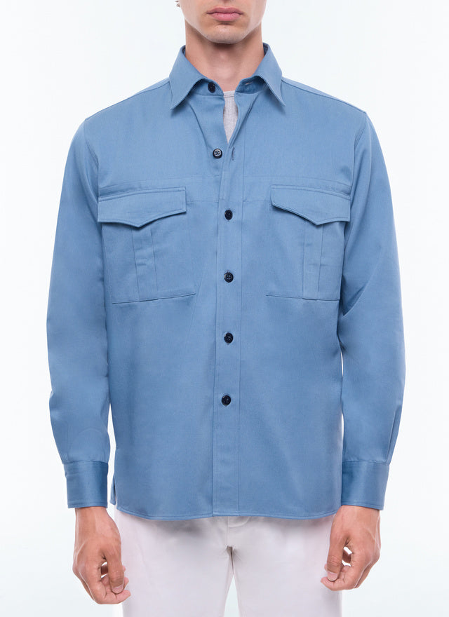 Cotton twill overshirt