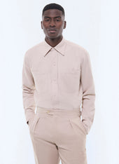Swallow collar cotton flannel shirt