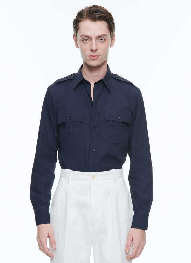 Chemise Col Hirondelle En Coton