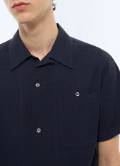 Cotton Seersucker Short Sleeves Shirt