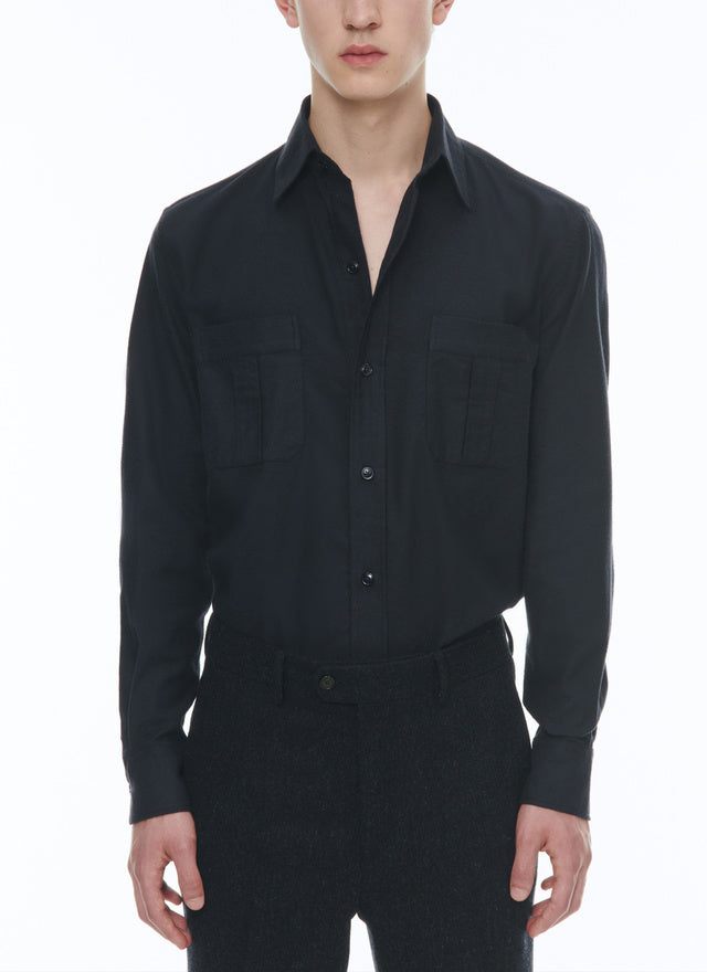 Cotton flannel overshirt
