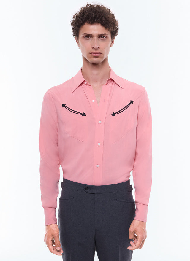 Western Shirt In Certified Viscose