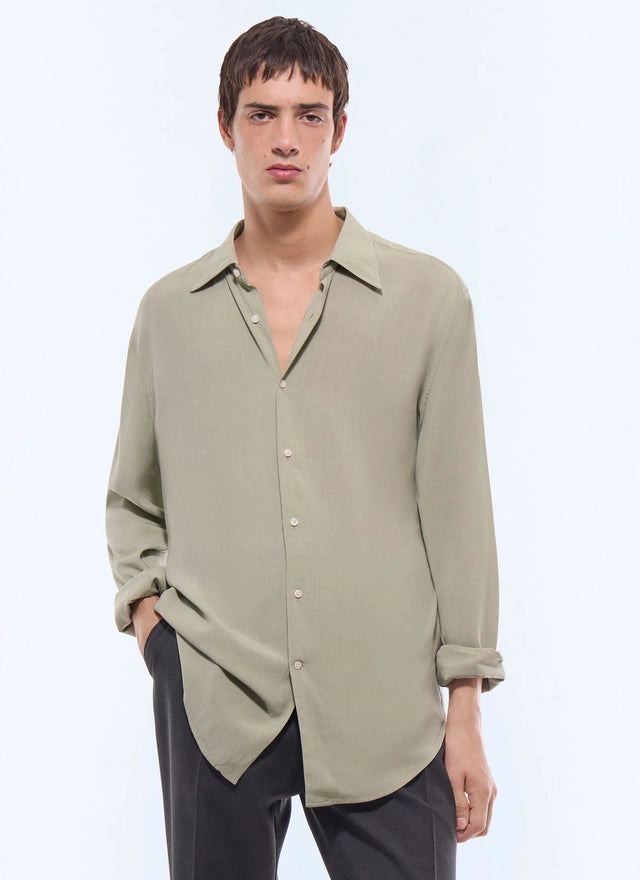 Swallow Collar Shirt In Viscose