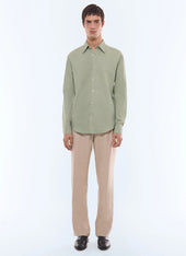 Cotton Linen Swallow Collar Shirt