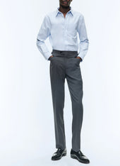 Oxford Cotton Shirt With Swallow Collar