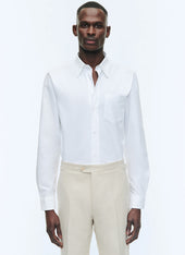 Oxford Cotton Shirt With Swallow Collar