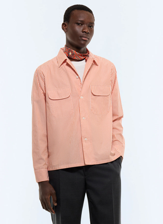 Striped Cotton Poplin Shirt