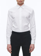 Honeycomb Cotton Hidden Placket Shirt