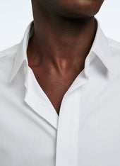 Cotton Poplin Hidden Placket Shirt