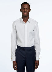 Cotton Poplin Hidden Placket Shirt
