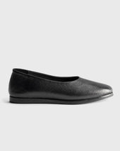 City Slipper - Black Deerskin