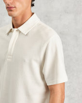 Shore Textured Organic Cotton Polo Shirt