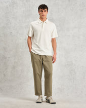 Shore Textured Organic Cotton Polo Shirt