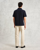Shore Textured Organic Cotton Polo Shirt