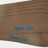 Short Beige Cotton Socks