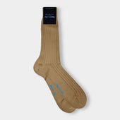 Short Beige Cotton Socks