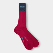 Short Cerise Cotton Socks