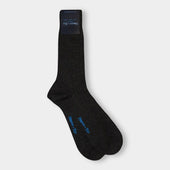 Short Charcoal Wool Socks