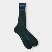 Short Dark Green Cotton Socks