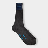 Short Dark Grey Cotton Socks
