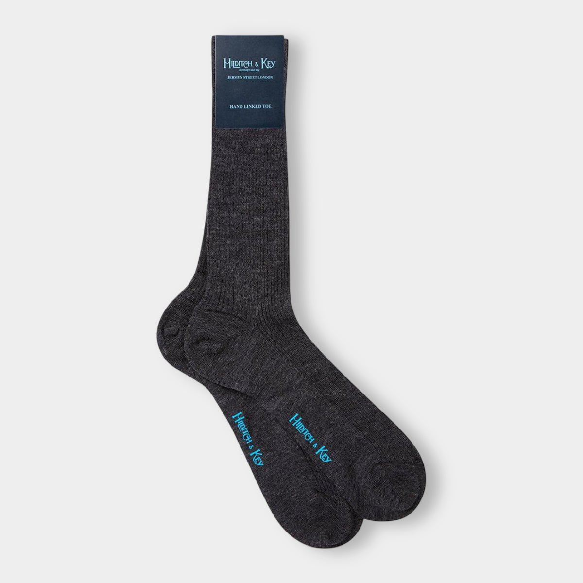 Short Dark Grey Wool Socks
