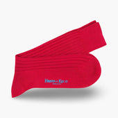 Short Deep Red Cotton Socks