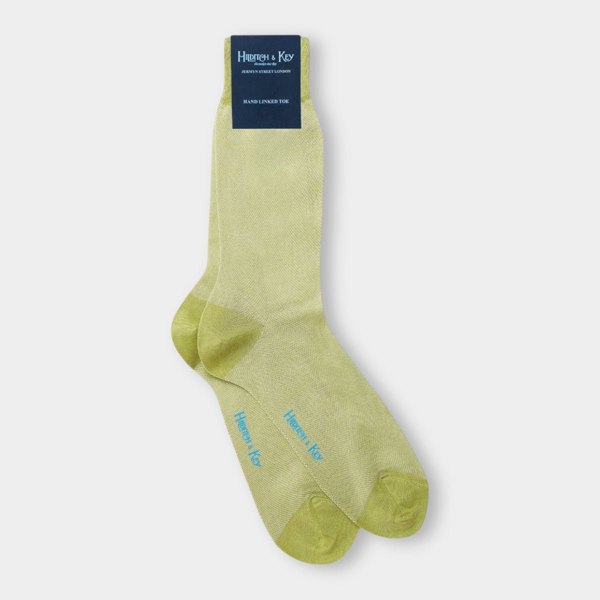 Short Green White Pin Dot Cotton Socks