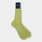 Short Light Green Cotton Socks