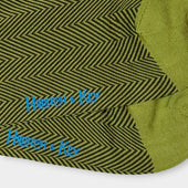Short Lime Green Herringbone Cotton Socks
