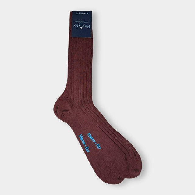 Short Maroon Cotton Socks