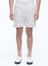 Printed Cotton Elasticated Shorts