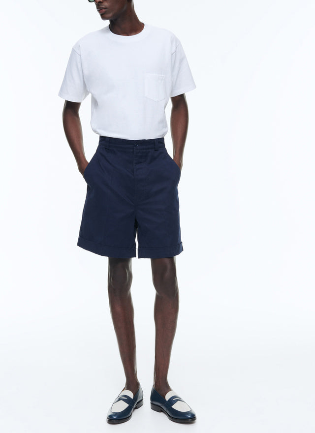 Cotton canvas bermuda shorts