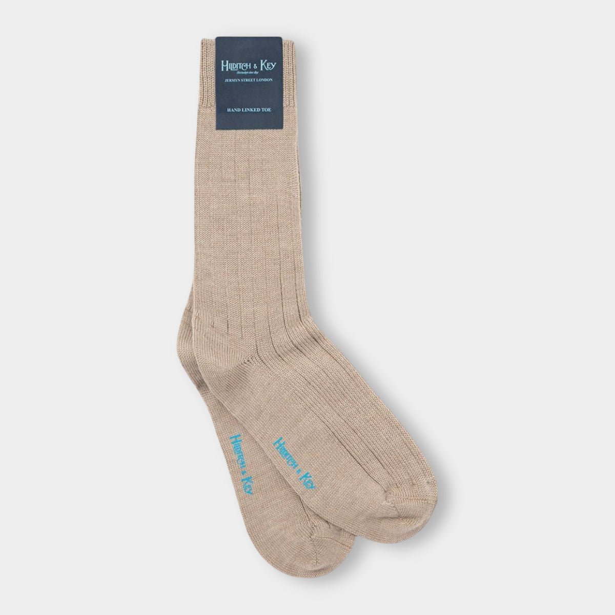 Short Mid Beige Heavy Wool Sport Socks