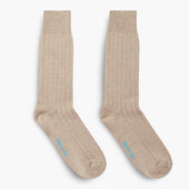 Short Mid Beige Heavy Wool Sport Socks