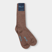 Short Mid Brown Heavy Wool Sport Socks