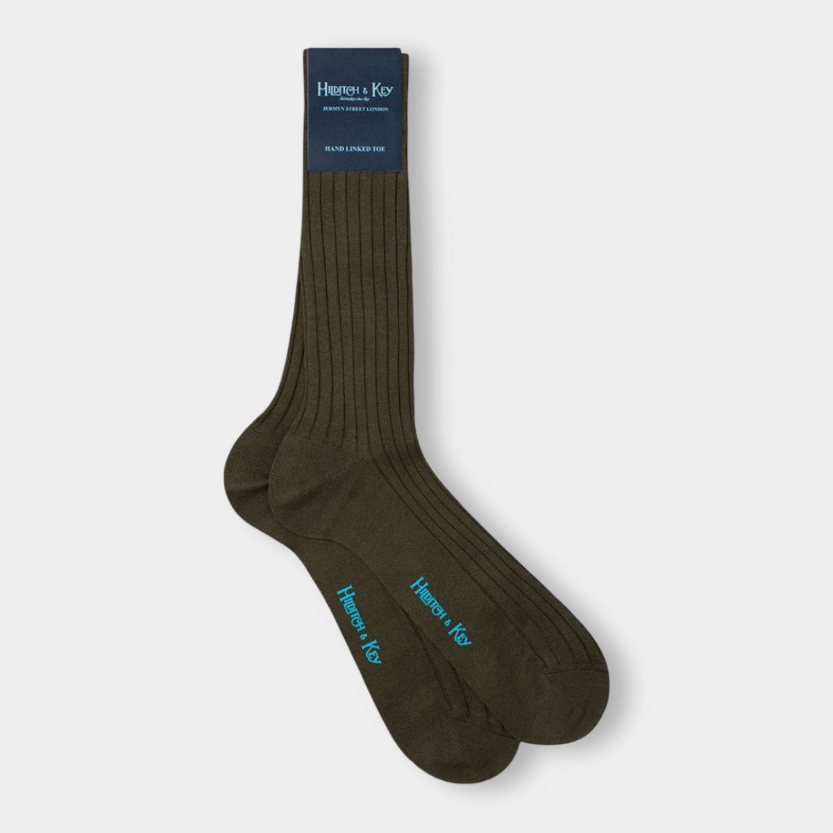 Short Green Cotton Socks