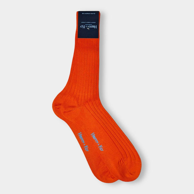 Short Orange Cotton Socks