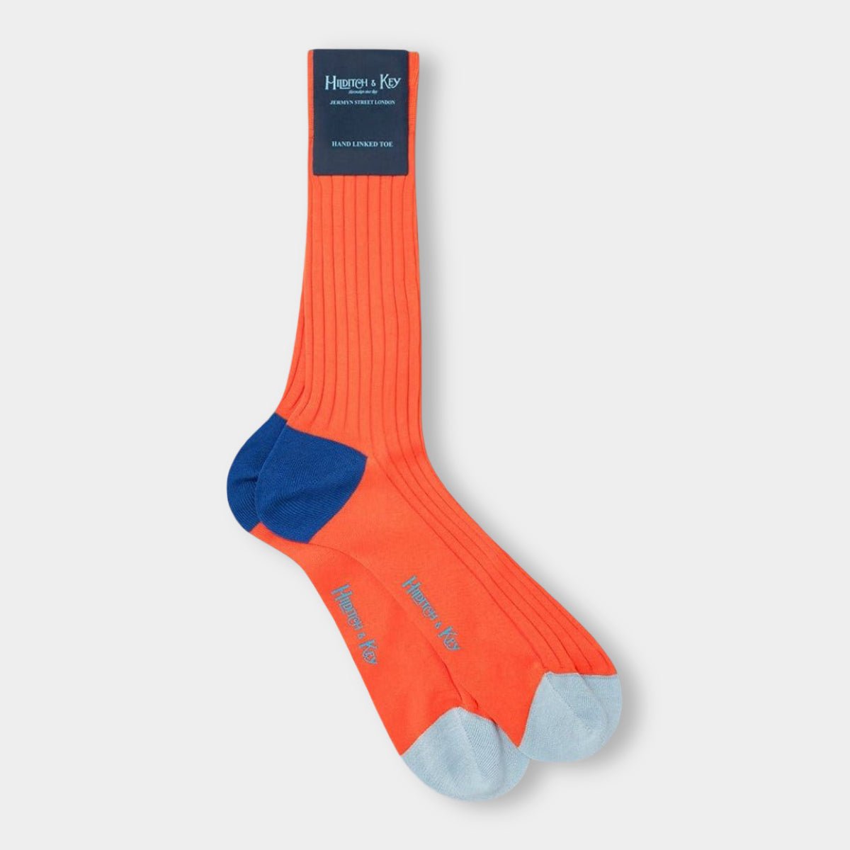 Short Cotton Socks With Contrast Heel Toe