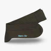 Short Dark Brown Cotton Socks