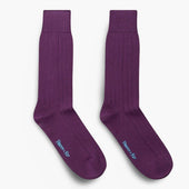 Short Purple Heavy Wool Sport Socks