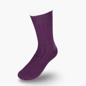 Short Purple Heavy Wool Sport Socks