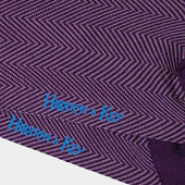 Short Purple Herringbone Cotton Socks