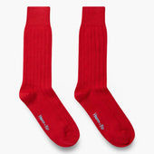 Short Red Heavy Wool Sport Socks