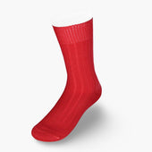 Short Red Heavy Wool Sport Socks