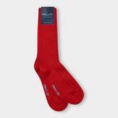Short Red Heavy Wool Sport Socks