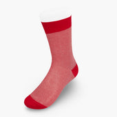 Short Red White Pin Dot Cotton Socks