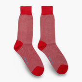 Short Red White Pin Dot Cotton Socks