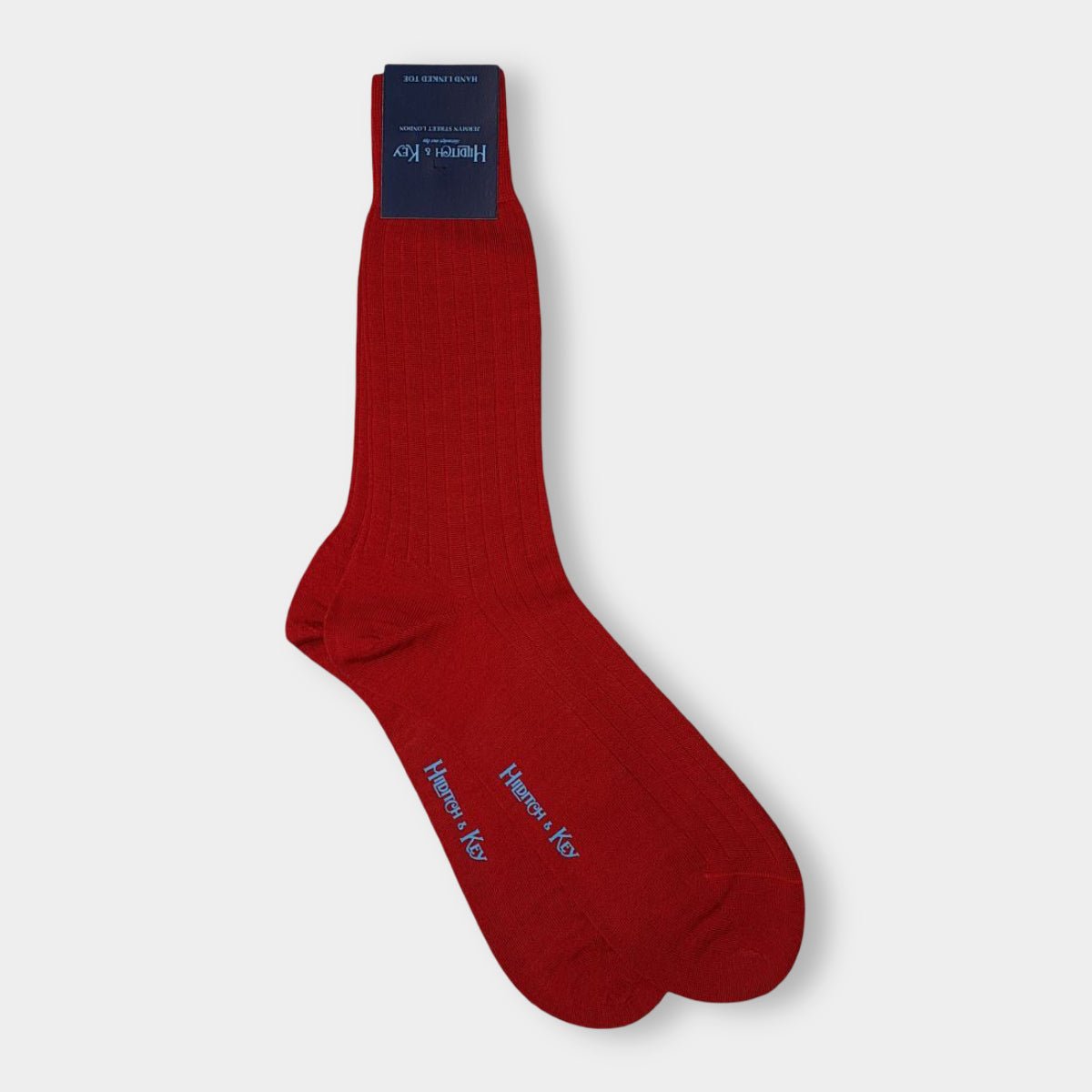 Short Red Wool Socks