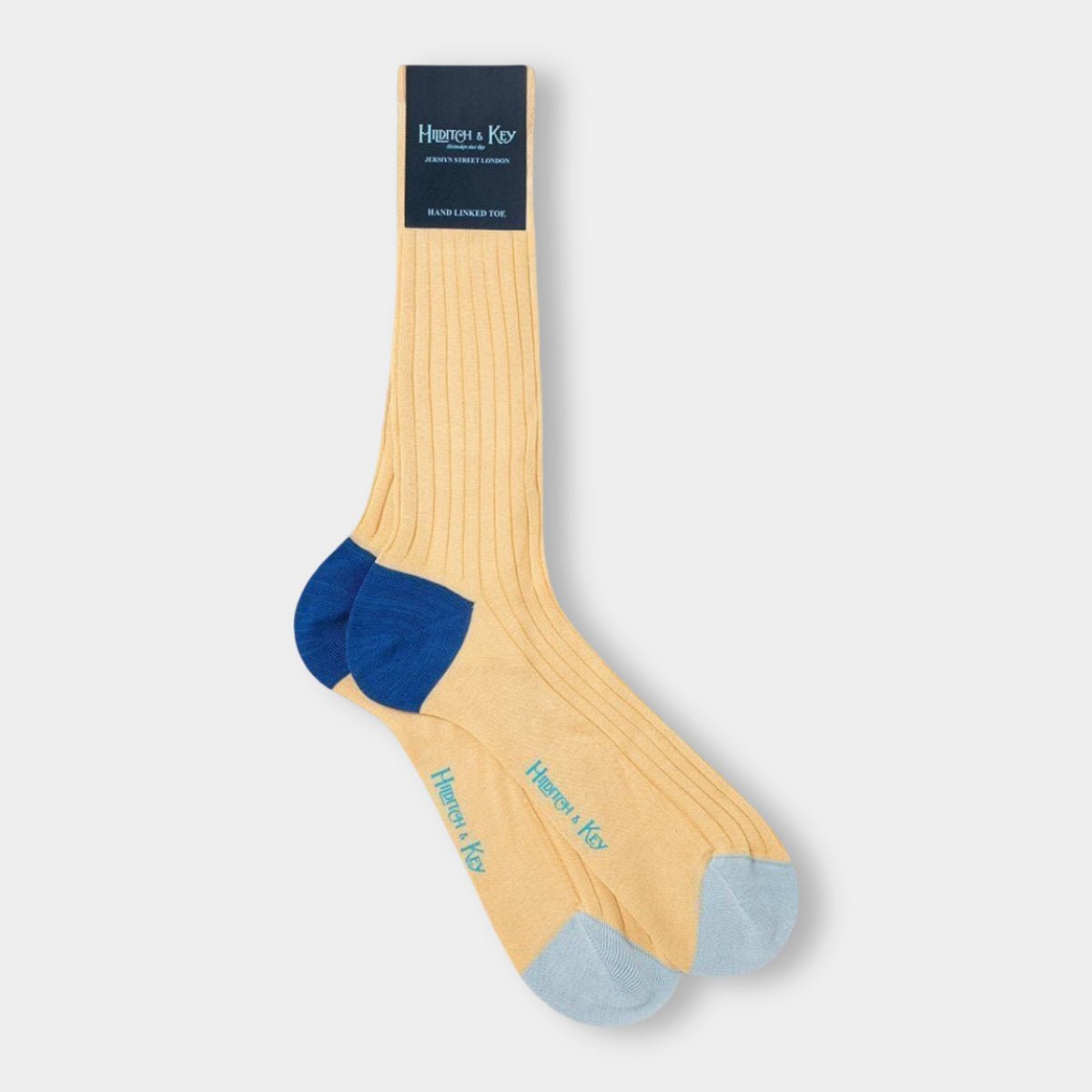 Short Cotton Socks With Contrast Heel Toe